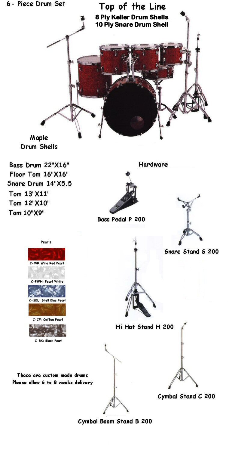 HD 622 6-Piece Pearl Drum Kit